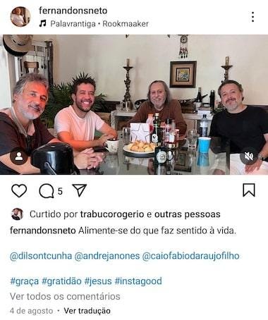 Fernando Neto costumava publicar encontros com personalidades e políticos de partidos variados