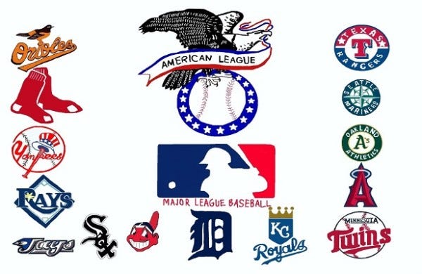 american league mlb baseball logo 2015