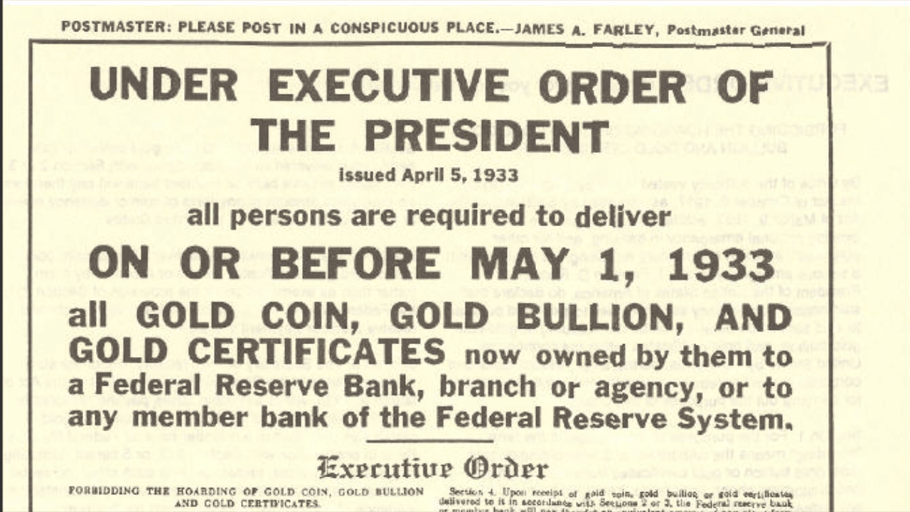 Could the Government Confiscate Gold Again? A Look at Today's 'Emergencies'  and Revisiting Executive Order 6102 – Featured Bitcoin News