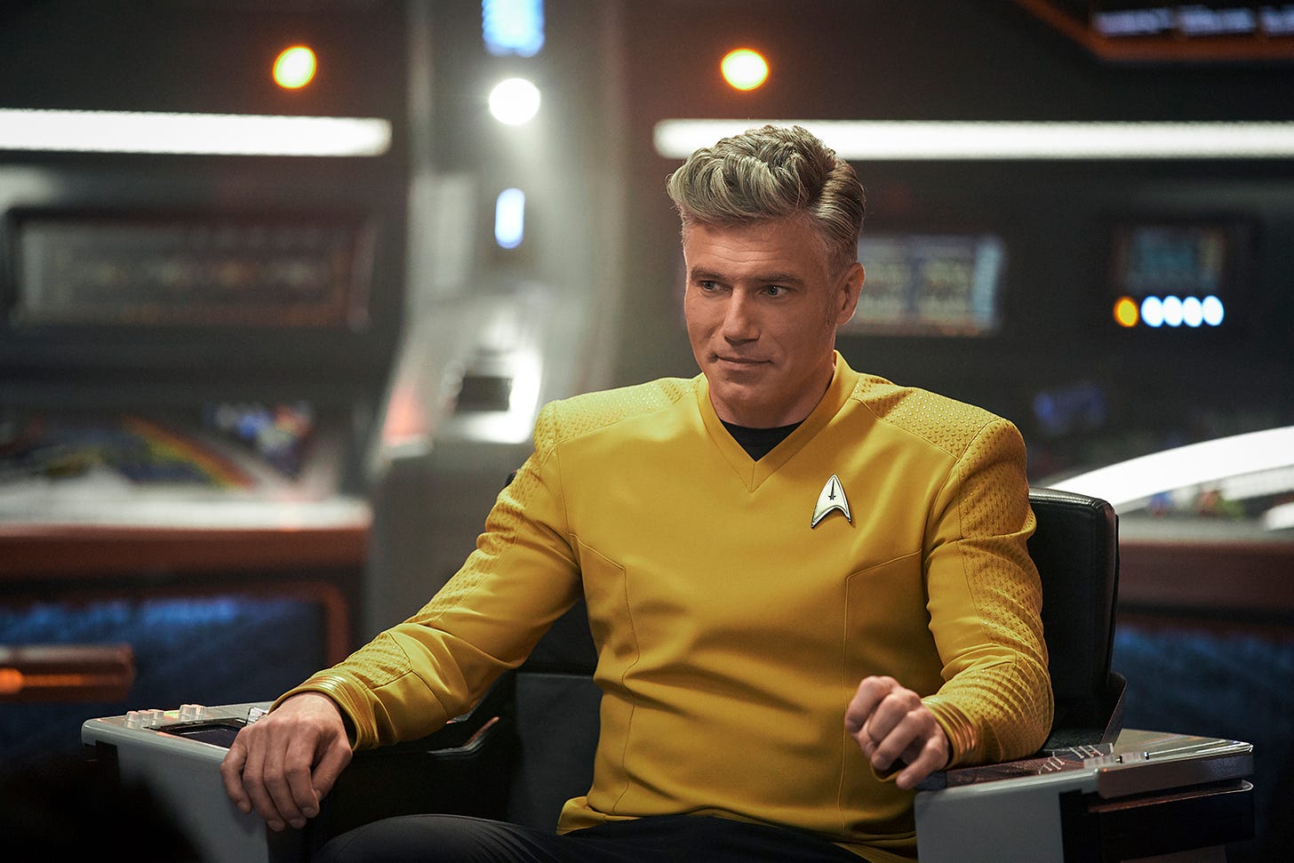 Anson Mount as Captain Pike in 'Strange New Worlds'