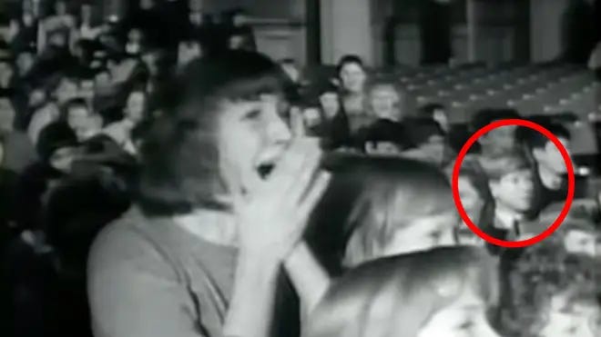 Phil Collins finally spotted in A Hard Day's Night