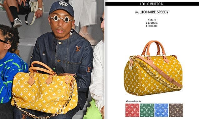Pharrell Williams is slammed as 'out of touch' and 'annoying' after  debuting $1 MILLION Louis Vuitton 'Millionaire Speedy' bag just months  after he was named as brand's creative director | Daily Mail Online