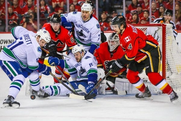 karri ramo holds off canucks for calgary flames win stanley cup playoffs 2015karri ramo holds off canucks for calgary flames win stanley cup playoffs 2015