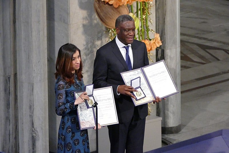 File:Nadia Murad and Denis Mukwege receives Nobel Peace Prize 2018.jpg