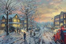 Winter & Snowy Scene Paintings | Thomas Kinkade Carmel, Monterey &  Placerville