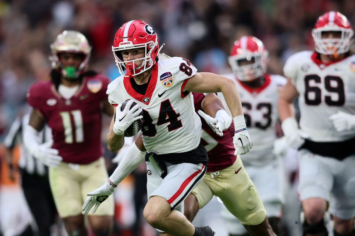 Ladd McConkey Breaks Contain, Leaves Athens In The Dust - Dawg Sports