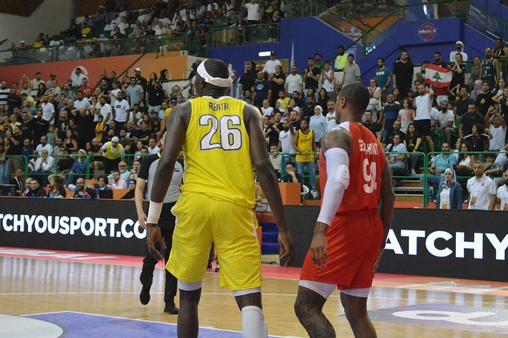 Duop Reath playing in Dubai in the FIBA WASL Final 8 Competition