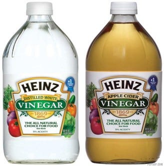 vinegar bottles 