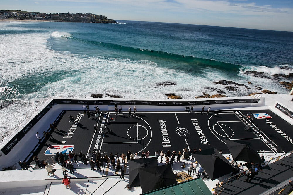 HENNESSY TAKES OVER ICEBERGS POOL AT BONDI BEACH WITH A POP-UP BASKETBALL  COURT - Melissa Hoyer
