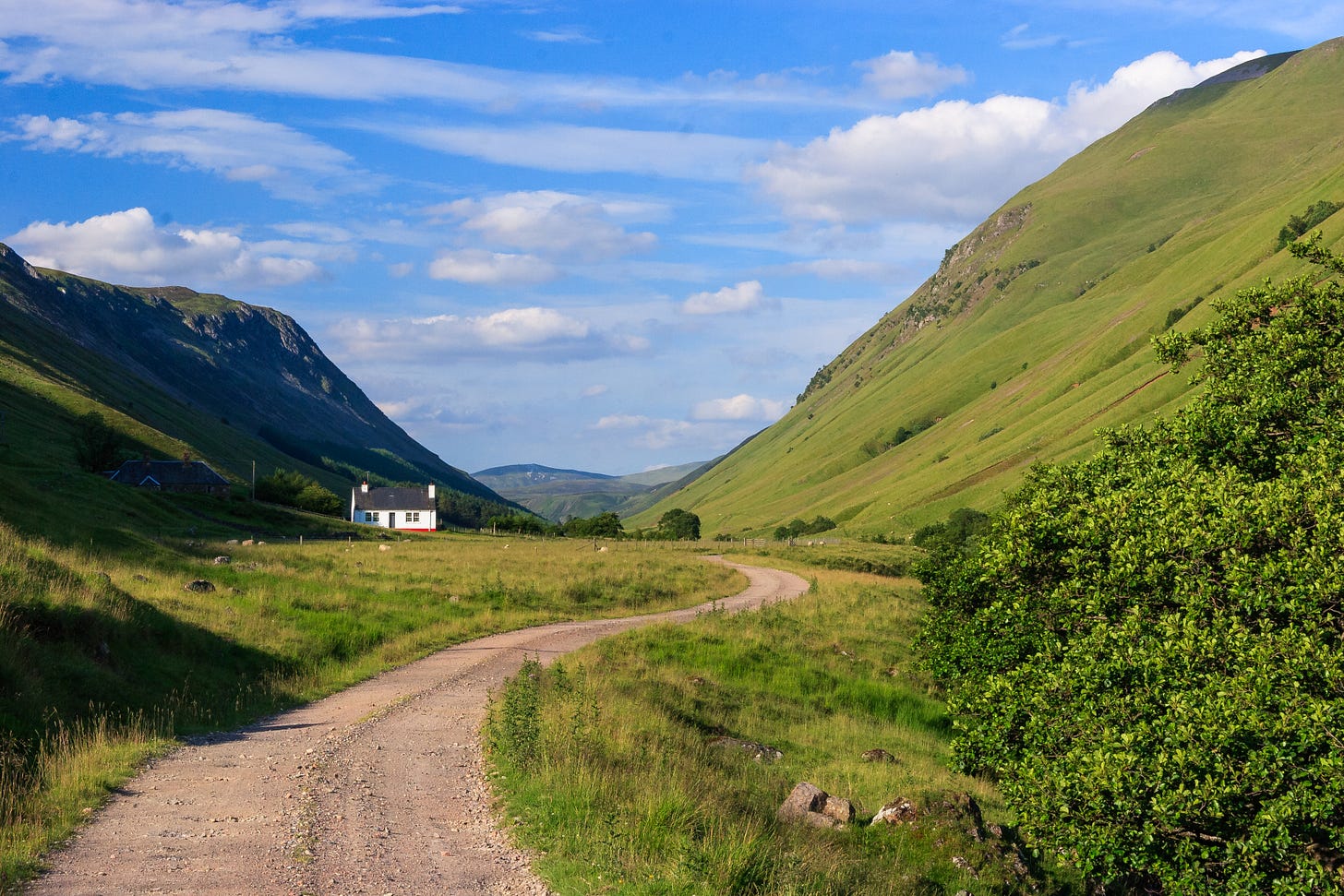 The track leading up Glen Tilt in Perthshire © Felicity Martin