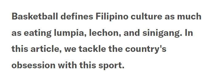 Filipino Basketball