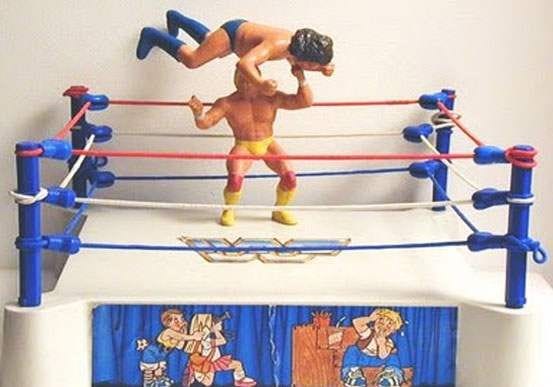 WWF toy wrestling ring