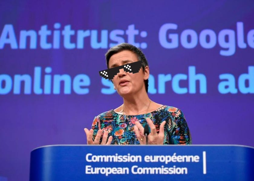 EU Comission with cool internet glasses