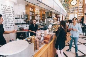 scene at a coffee shop