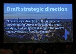 Draft strategic direction at Wikimania 2017