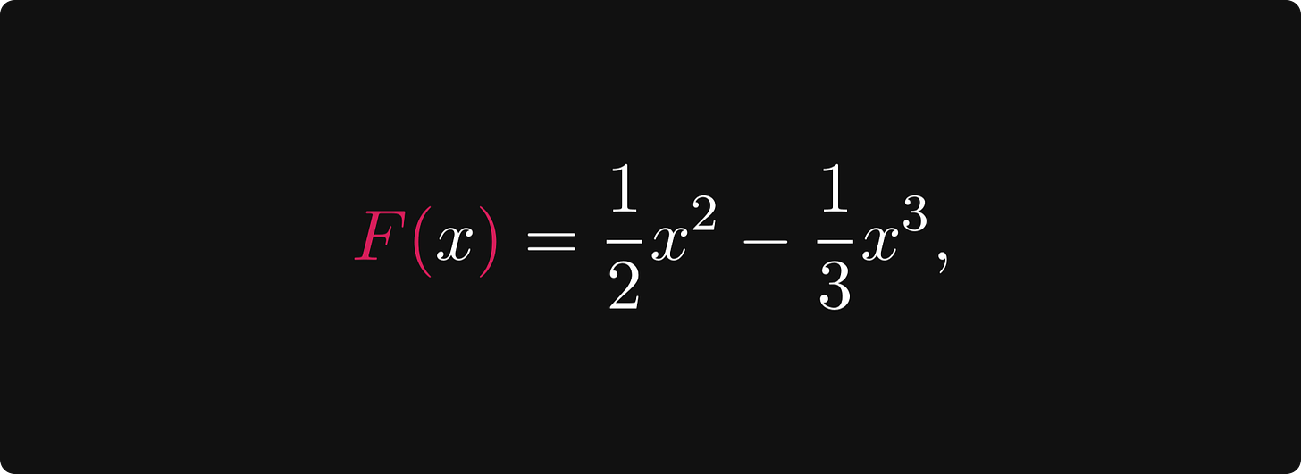 Antiderivative of x(1 - x)