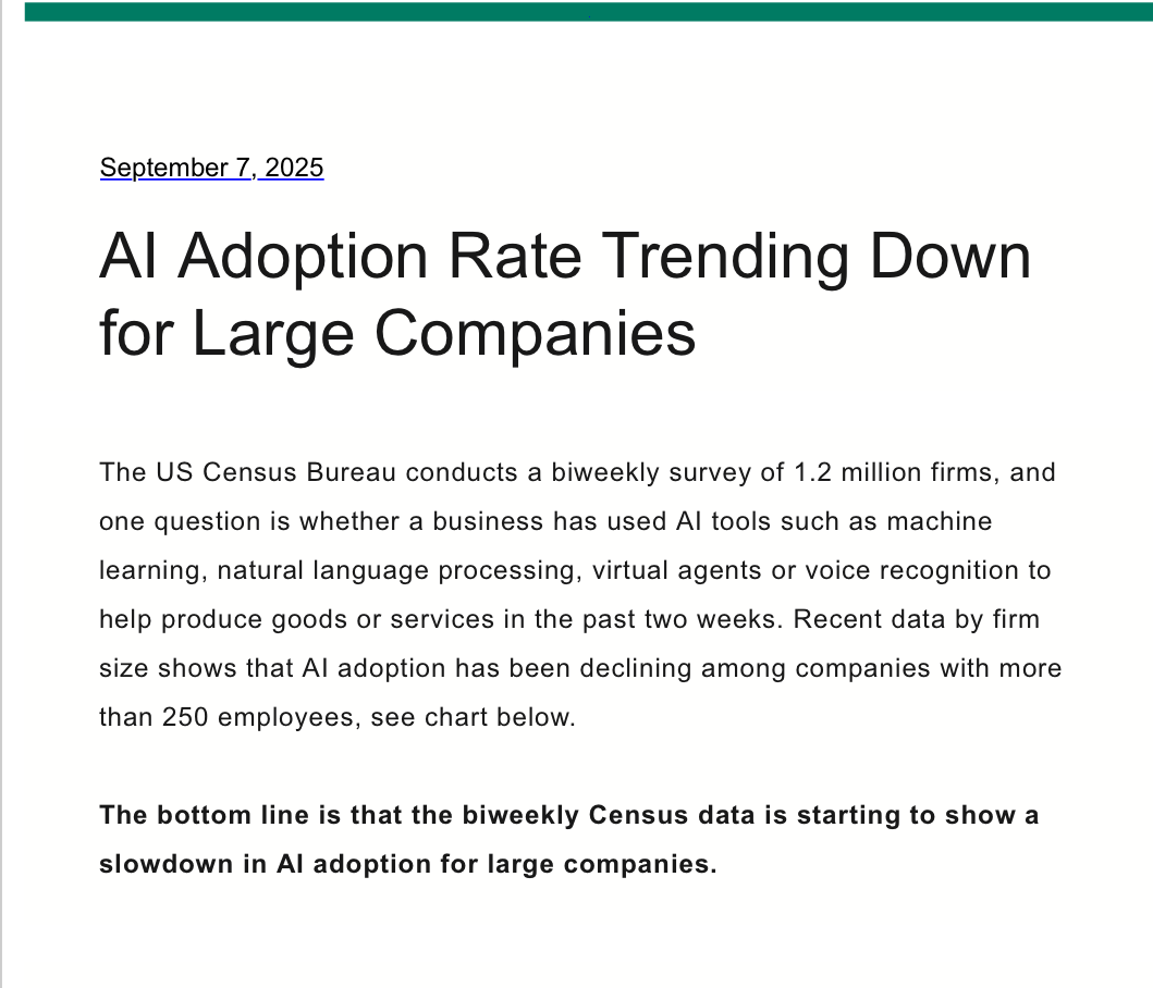 Analyst commentary on AI adoption trends