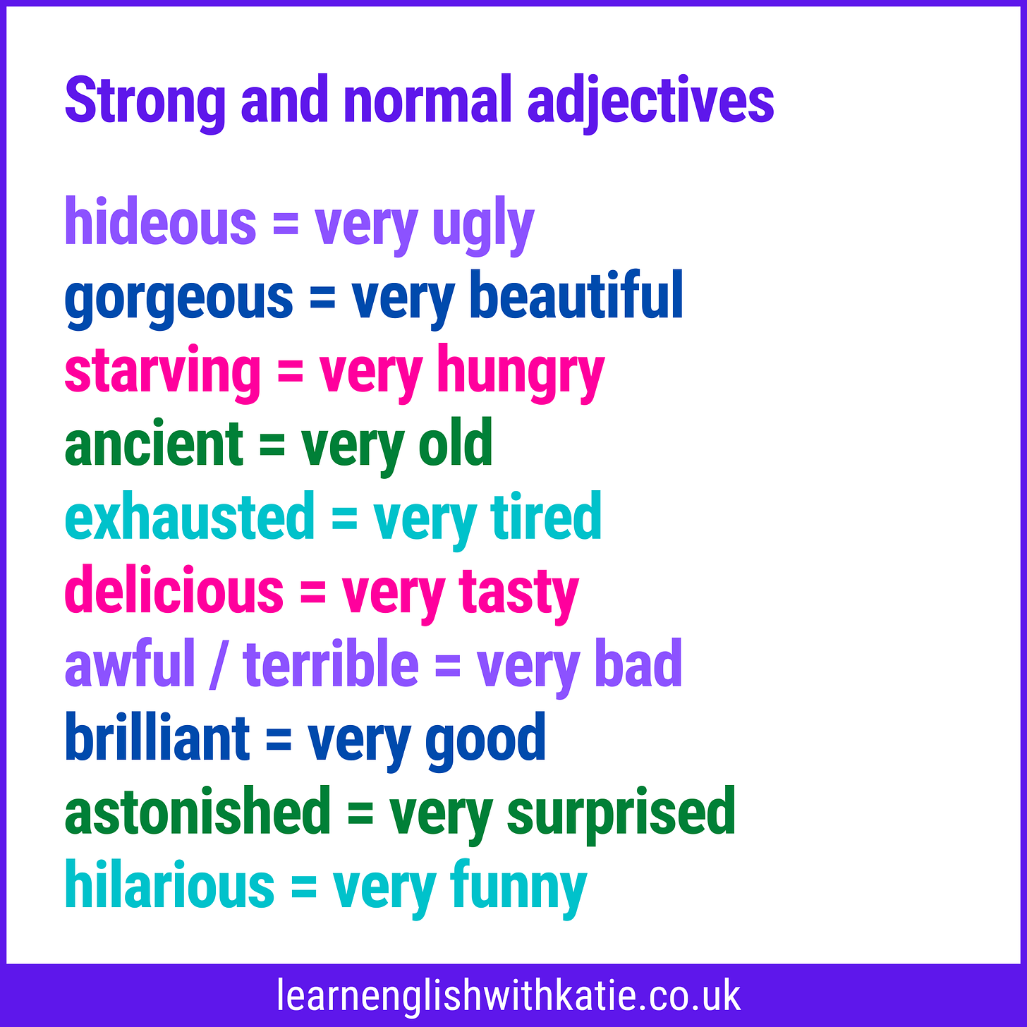 a second list of adjectives from this post