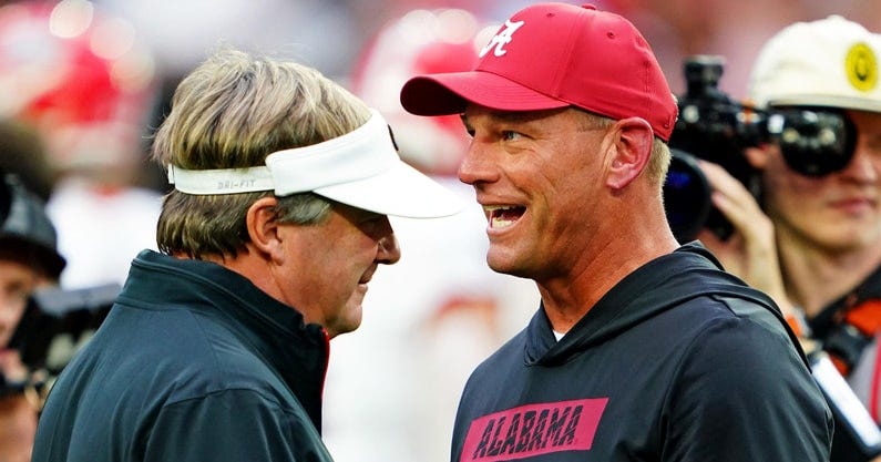 Georgia HC Kirby Smart, Alabama HC Kalen DeBoer