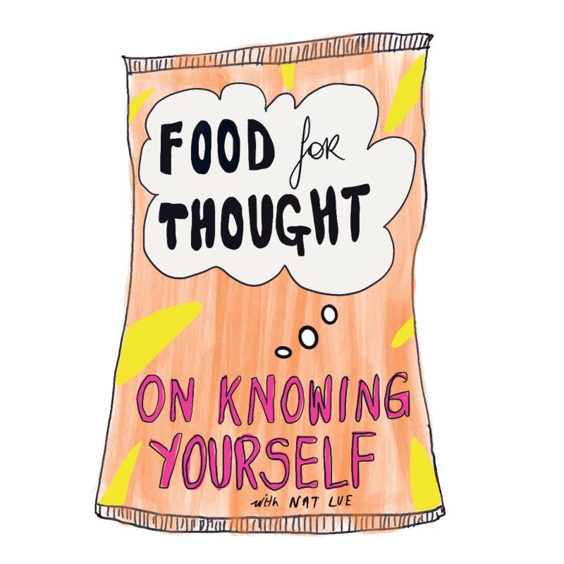 Crisp packet with “food for thought on knowing yourself” with Nat Lue