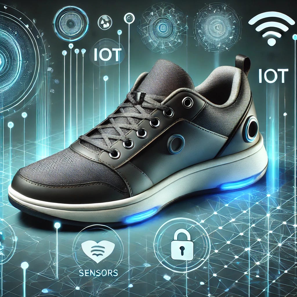 image showing the concept of a smart shoe 