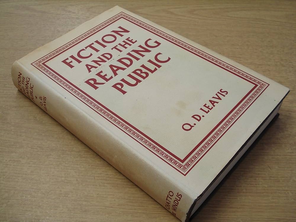 Fiction and the Reading Public: Leavis, Q. D.: 9780701108984: Amazon.com:  Books