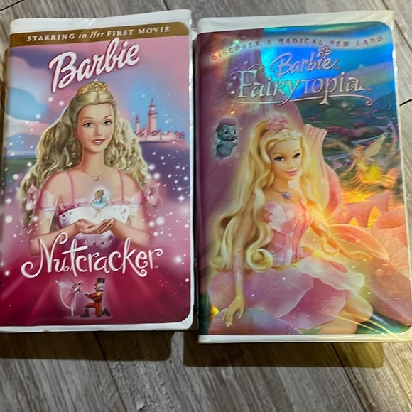 2 Barbie VHS tapes of yore.