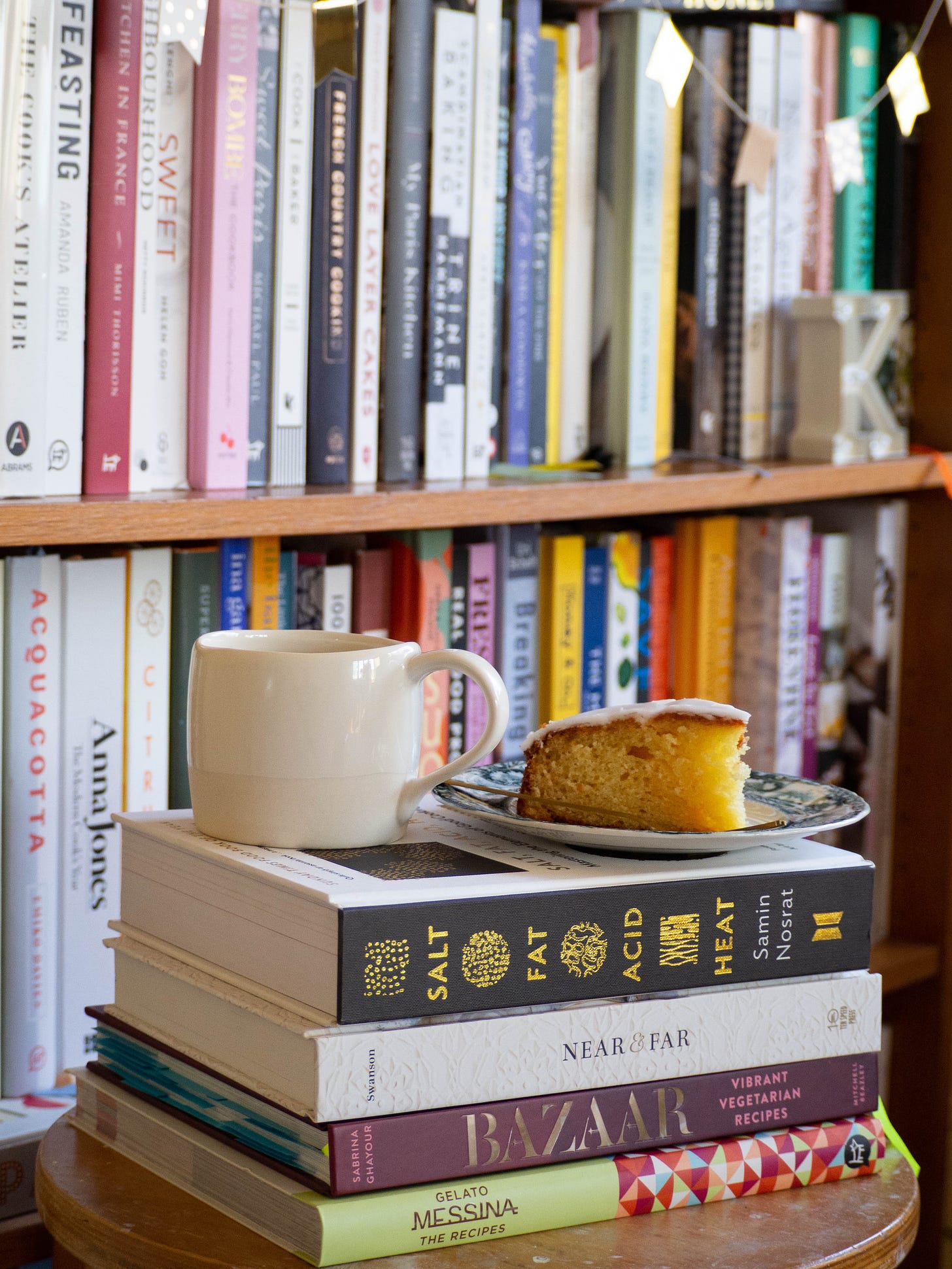 Cookbooks with Tea and Cake