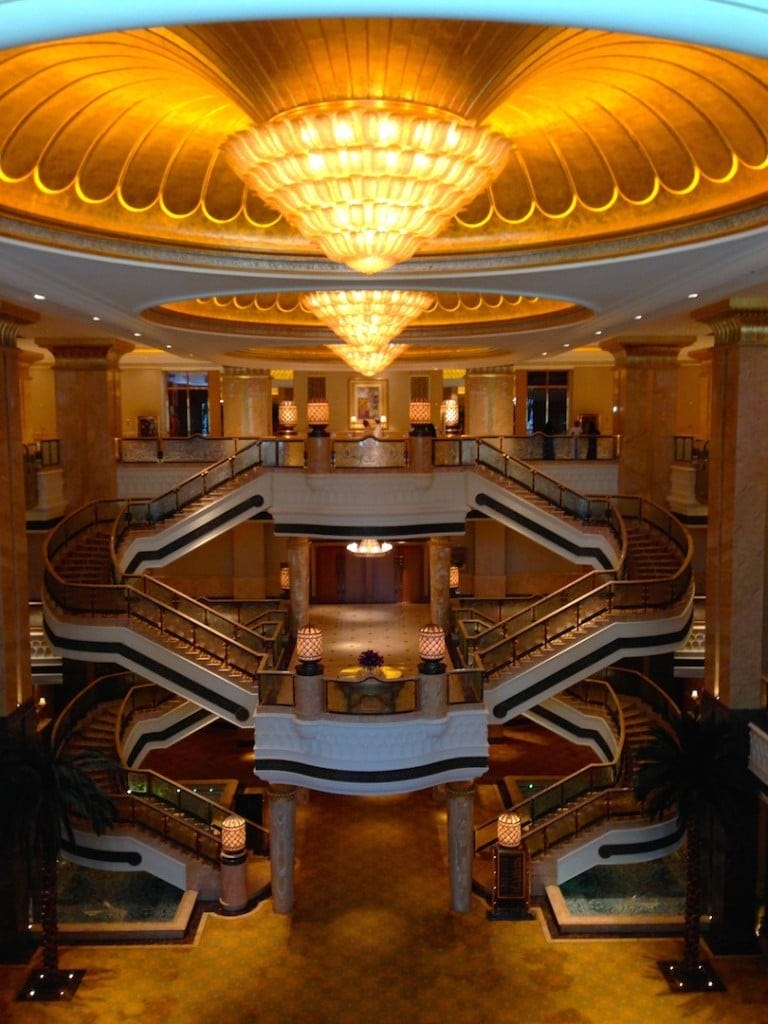 Grand staircase in the central building