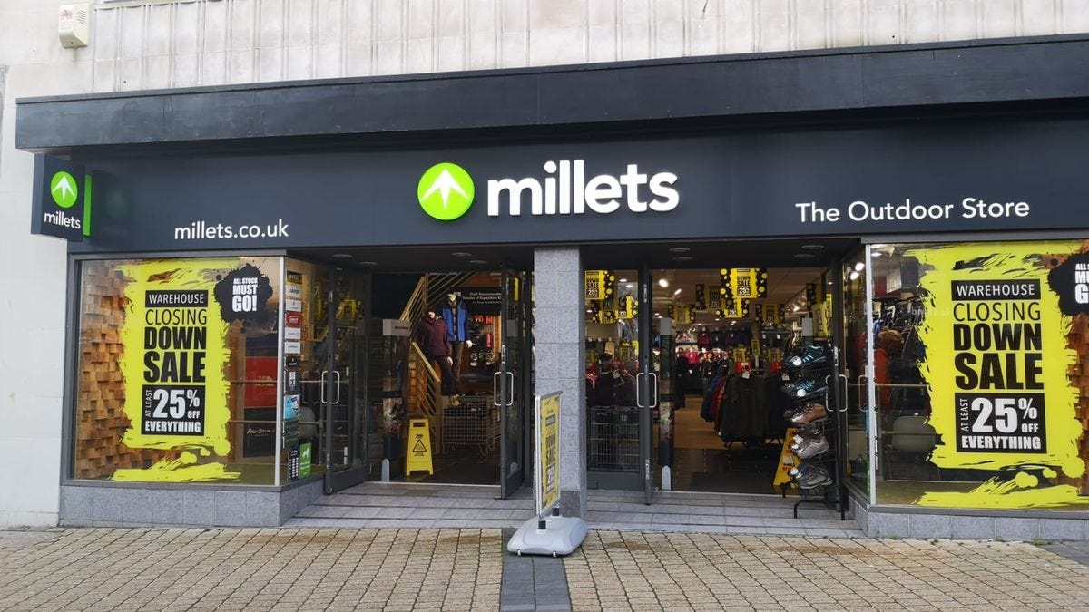 Millets in Plymouth is holding a closing down sale - but shop isn't closing  - Plymouth Live