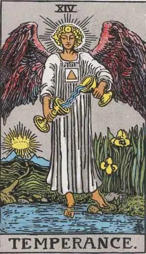 Temperance tarot card Rider White