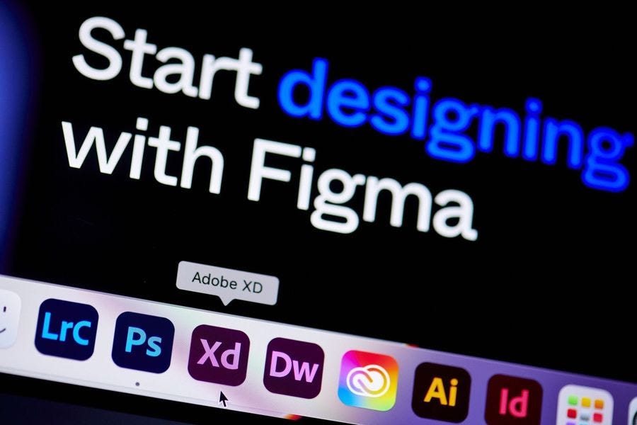 A screenshot of an Adobe program that reads, start designing with Figma