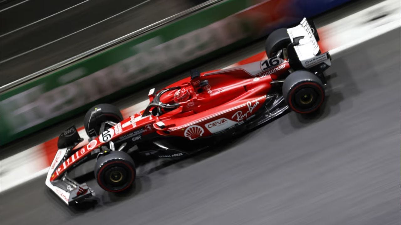 F1 Las Vegas Grand Prix: Ferrari's Charles Leclerc Dominates Free Practice  2 Despite Challenging Day 1 - autoX
