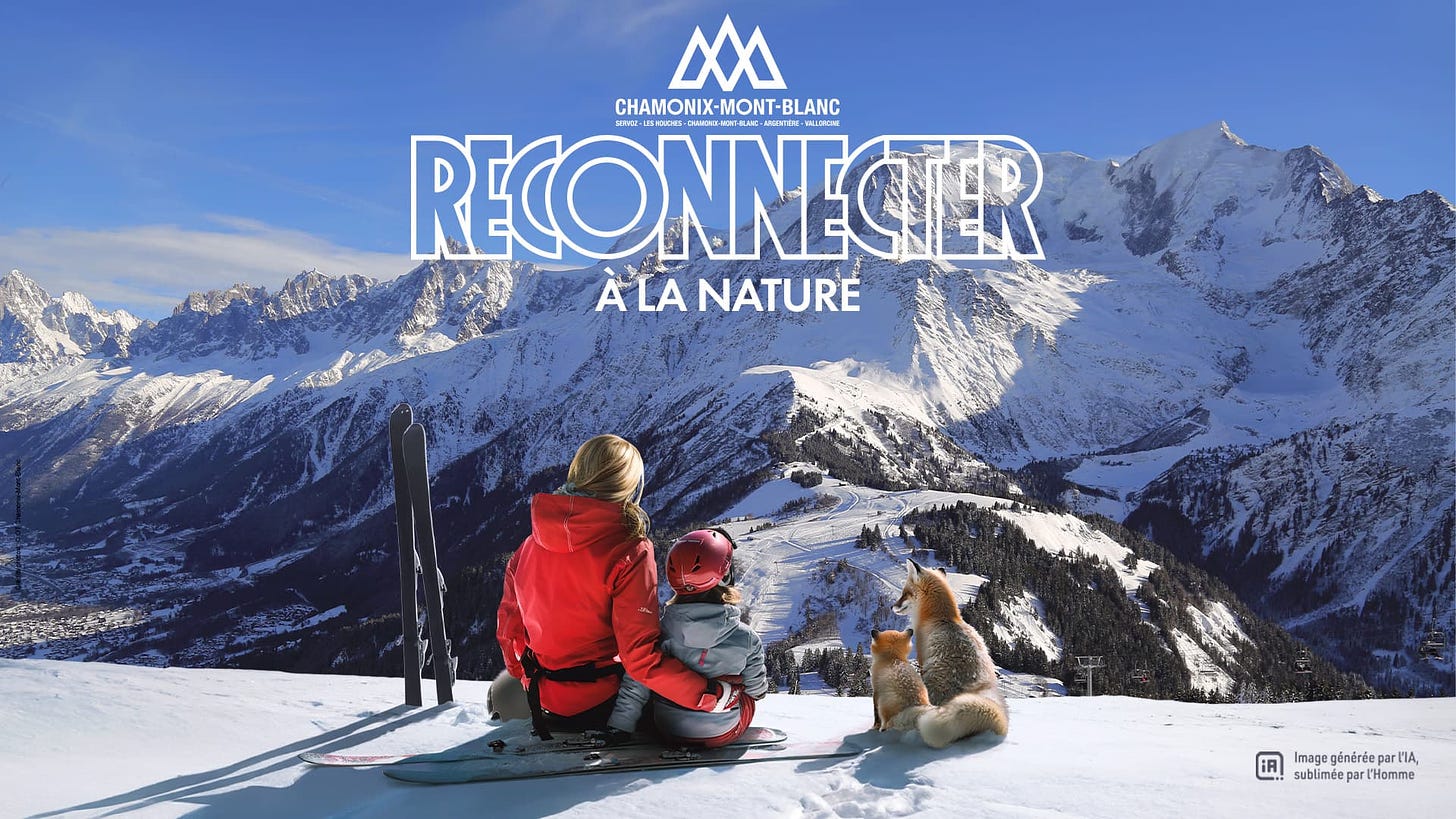 Générée par IA": une publicité pour Chamonix pointée du doigt sur les  réseaux sociaux