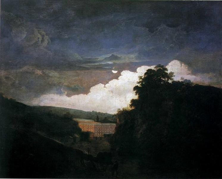 Arkwright's Cotton Mills by Night, c.1782 - Joseph Wright - WikiArt.org