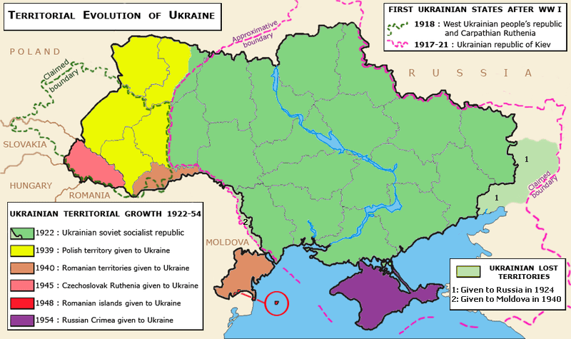 Territorial Evolution of Ukraine 1922-54 : r/europe