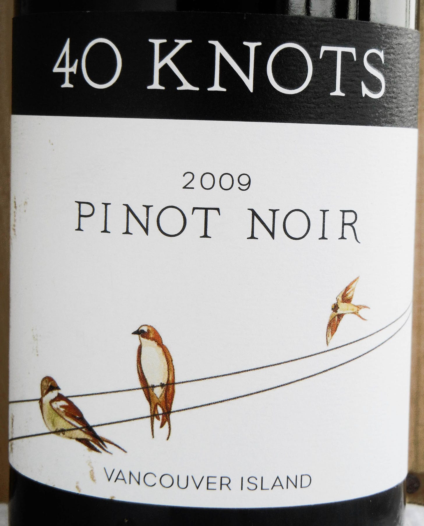 40 Knots Pinot Noir 2009 Label - BC Pinot Noir Tasting Review 15 