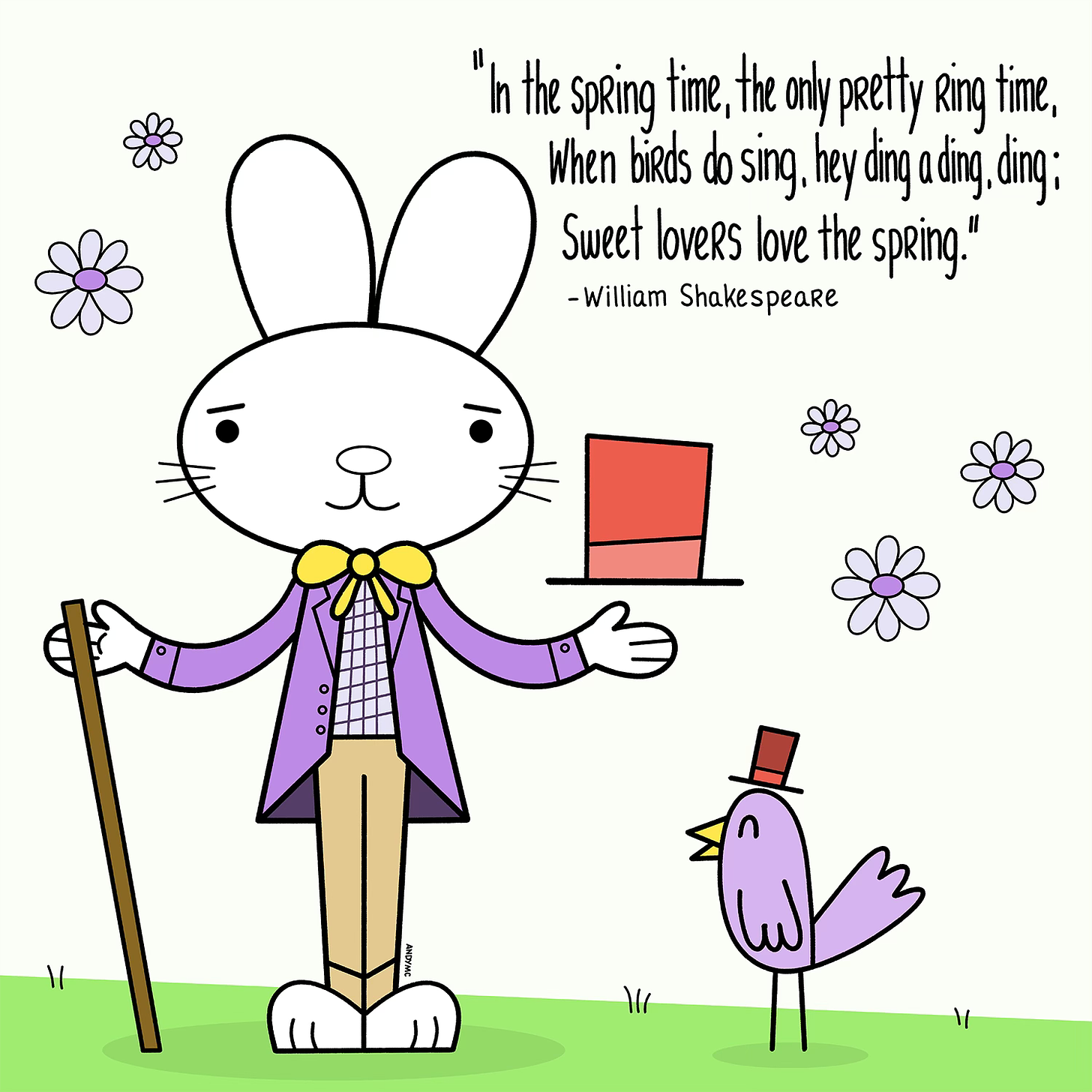 an illustration of a cartoon rabbit