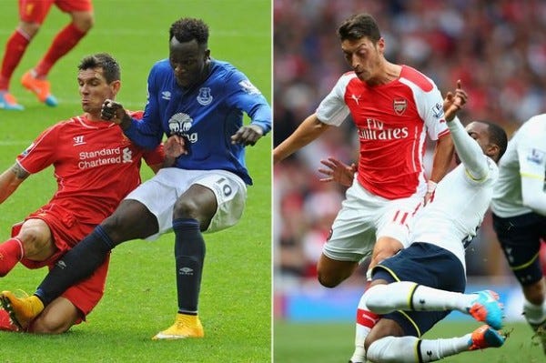 north london vs merseyside derby premier league 2015 images