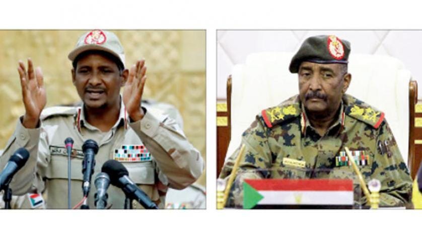 Sudan: Gen Burhan expressed concern his deputy Gen Dagalo could be planning to overthrow him