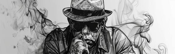 A typical gangster portrait tattoo.