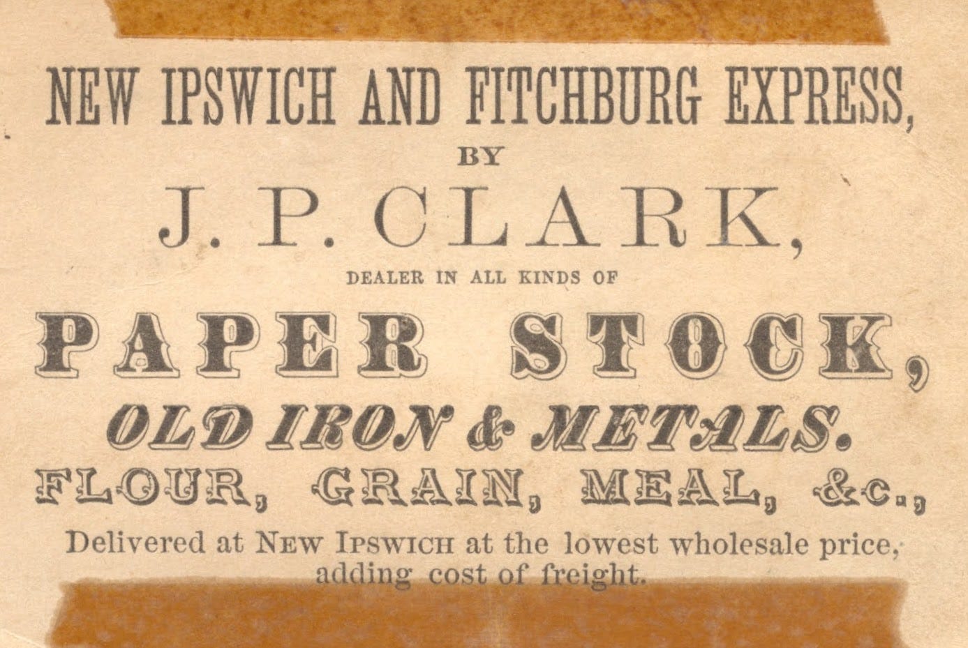 J.P. Clark advertisement