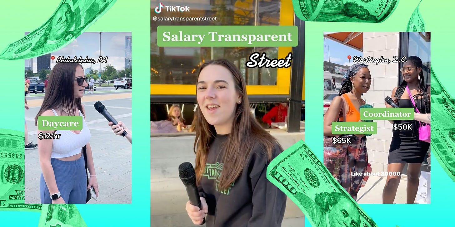 Salary Transparent Street is demystifying wages on TikTok - Passionfruit