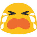 Emoji 😭 | loudly crying face | blobmoji | 60 x 60