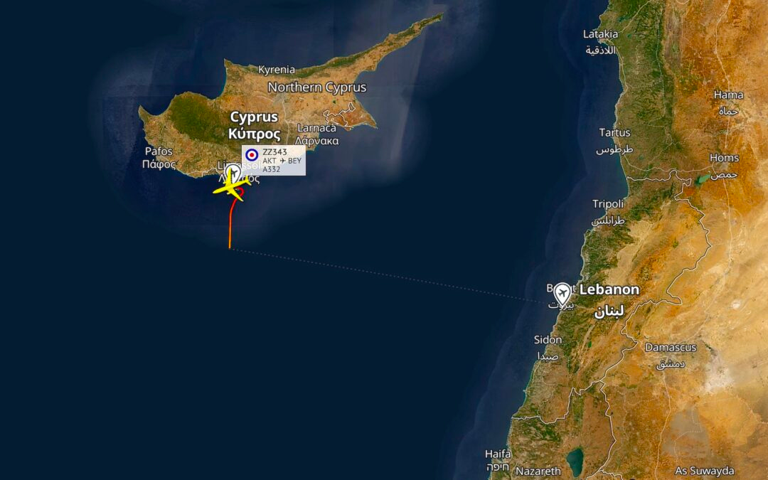 UK has sent 74 war planes from Cyprus to Lebanon since March