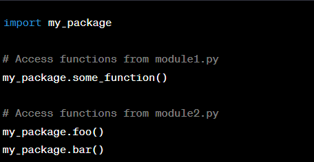 You can then import the package and use its modules in other scripts: