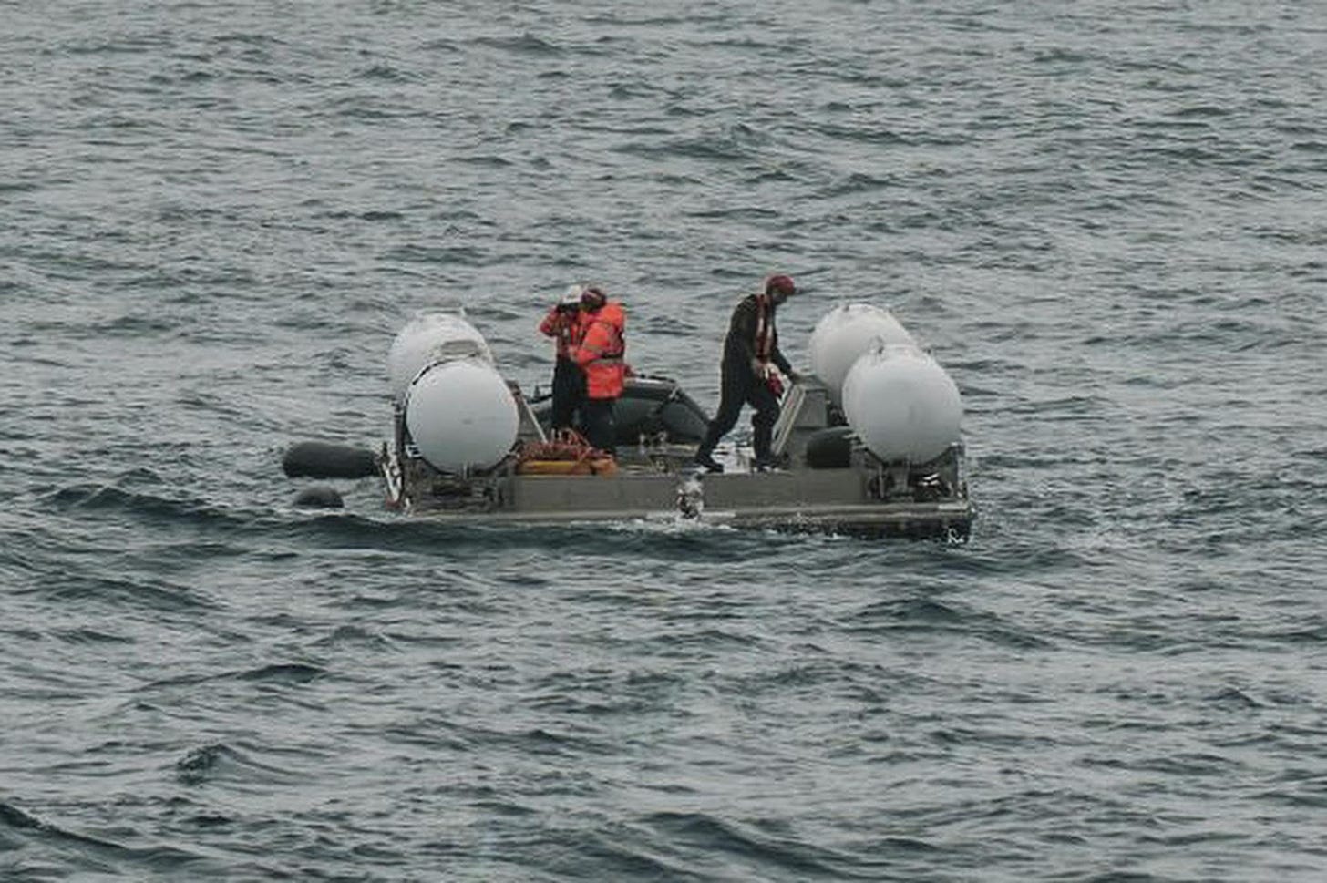 The submersible Titan being prepared an expedition