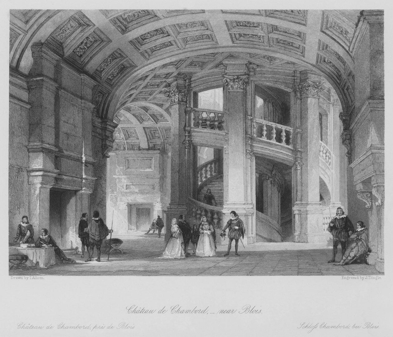 Chateau de Chambord, near Blois (engraving)