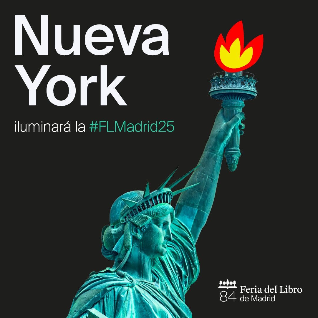  ¡Nueva York iluminará la #FLMadrid25! La ciudad será el faro literario de la 84.ª edición de la #FeriaDelLibroDeMadrid