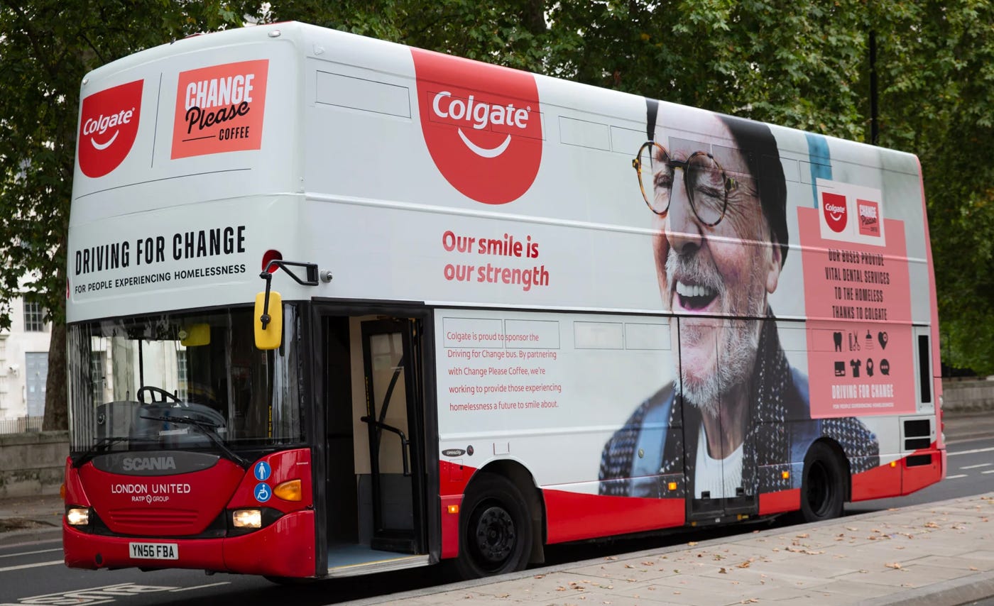 Driving for change - Remodelled London buses are used by those experiencing homelessness to have free health checks, employment support, therapy and essential everyday items.